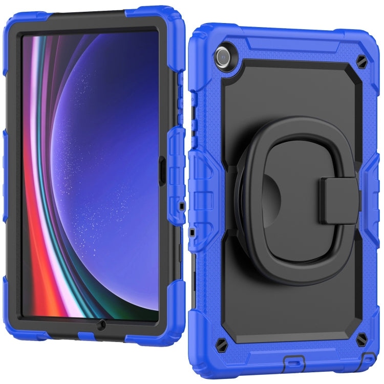 For Samsung Galaxy Tab A9+ Handle Silicone Hydric PC Tablet Case with Shoulder Strap(Dark Blue) - Galaxy Tab A9+ by PMC TechLife | Online Shopping South Africa | PMC TechLife