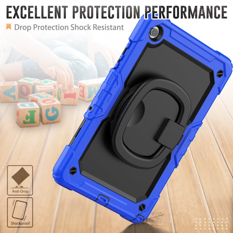 For Samsung Galaxy Tab A9+ Handle Silicone Hydric PC Tablet Case with Shoulder Strap(Dark Blue) - Galaxy Tab A9+ by PMC TechLife | Online Shopping South Africa | PMC TechLife