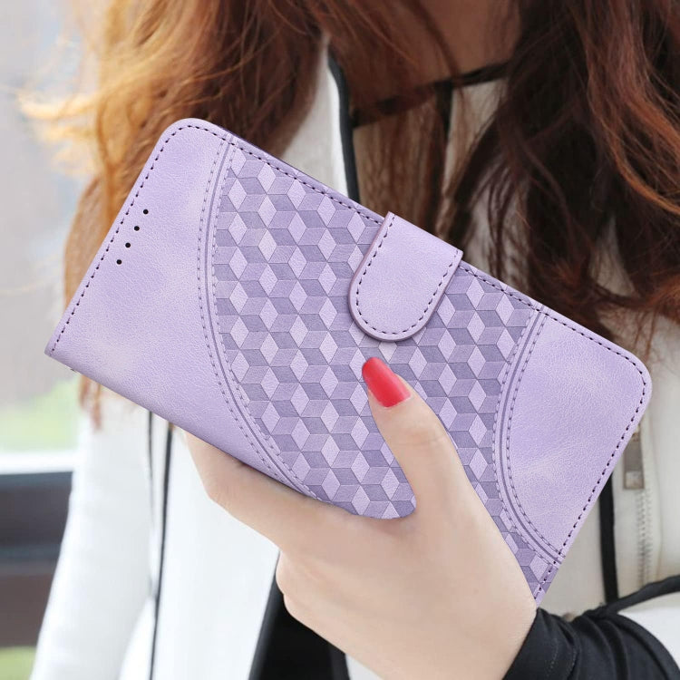 For OPPO A58 4G YX0060 Elephant Head Embossed Phone Leather Case with Lanyard(Light Purple) - OPPO Cases by PMC TechLife | Online Shopping South Africa | PMC TechLife | Buy Now Pay Later Mobicred