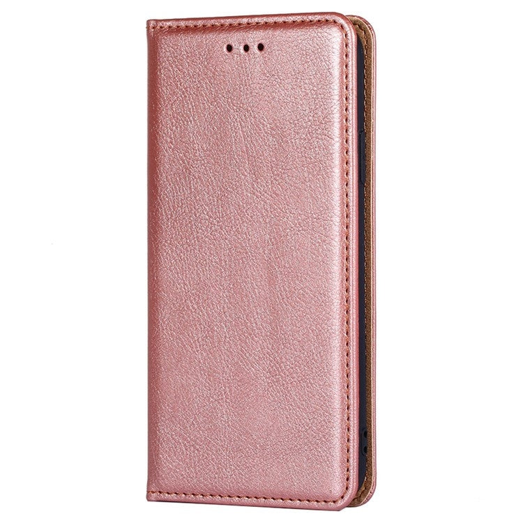 For Motorola Moto G Play 4G 2024 Gloss Oil Solid Color Magnetic Leather Phone Case(Rose Gold) - Motorola Cases by PMC Jewellery | Online Shopping South Africa | PMC Jewellery | Buy Now Pay Later Mobicred