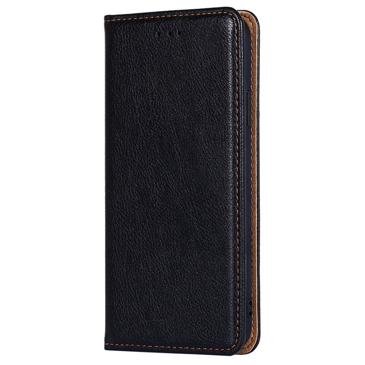 For Motorola Moto G24 4G Gloss Oil Solid Color Magnetic Leather Phone Case(Black) - Motorola Cases by PMC TechLife | Online Shopping South Africa | PMC TechLife | Buy Now Pay Later Mobicred