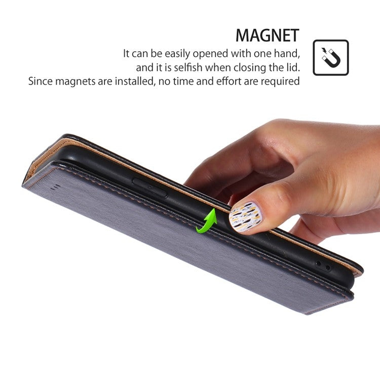 For Motorola Moto G24 4G Gloss Oil Solid Color Magnetic Leather Phone Case(Black) - Motorola Cases by PMC TechLife | Online Shopping South Africa | PMC TechLife | Buy Now Pay Later Mobicred