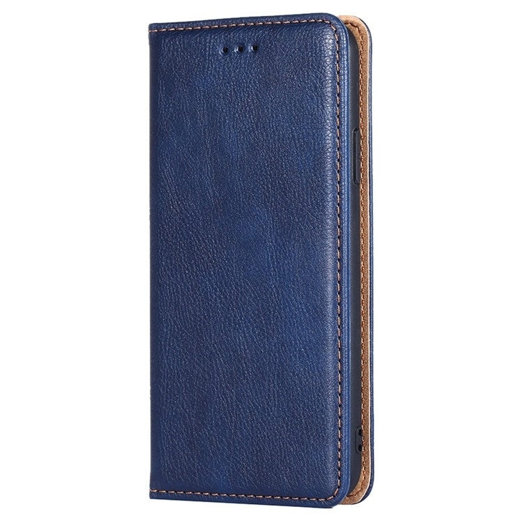 For Motorola Edge 5G 2024 Gloss Oil Solid Color Magnetic Leather Phone Case(Blue) - free shipping - PMC Jewellery - Order now!