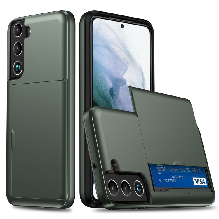 For Samsung Galaxy S24 5G Shockproof Armor Phone Case with Card Slot(Dark Green) - Galaxy S24 5G Cases by PMC TechLife | Online Shopping South Africa | PMC TechLife