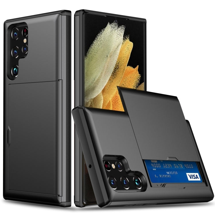 For Samsung Galaxy S24 Ultra 5G Shockproof Armor Phone Case with Card Slot(Black) - Galaxy S24 Ultra 5G Cases by PMC TechLife | Online Shopping South Africa | PMC TechLife