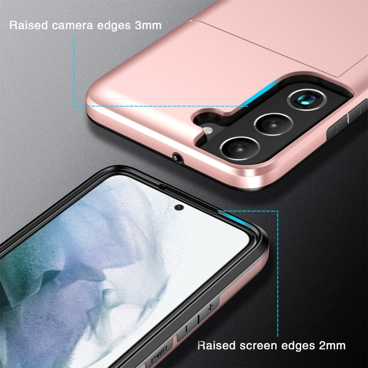 For Samsung Galaxy S24 5G Shockproof Armor Phone Case with Card Slot(Gold) - Galaxy S24 5G Cases by PMC TechLife | Online Shopping South Africa | PMC TechLife