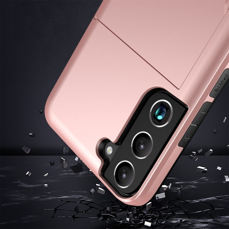 For Samsung Galaxy S24 5G Shockproof Armor Phone Case with Card Slot(Rose Gold) - Galaxy S24 5G Cases by PMC TechLife | Online Shopping South Africa | PMC TechLife