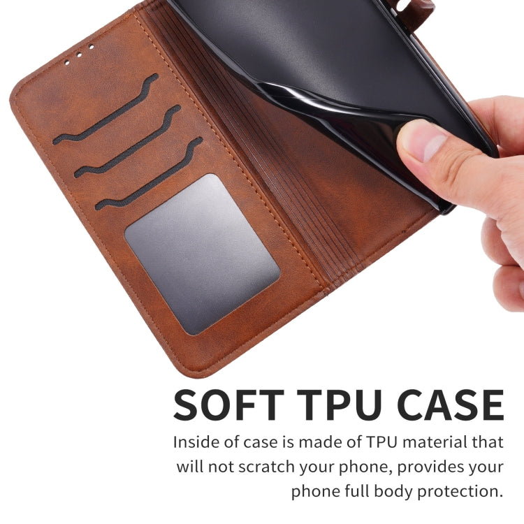 For Google Pixel 9 Pro Embossed Happy Cat Pattern Flip Leather Phone Case(Brown) - Google Cases by PMC TechLife | Online Shopping South Africa | PMC TechLife | Buy Now Pay Later Mobicred