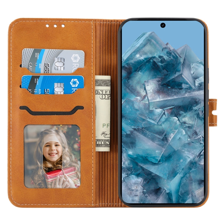 For Google Pixel 9 Pro Embossed Happy Cat Pattern Flip Leather Phone Case(Yellow) - Google Cases by PMC TechLife | Online Shopping South Africa | PMC TechLife | Buy Now Pay Later Mobicred