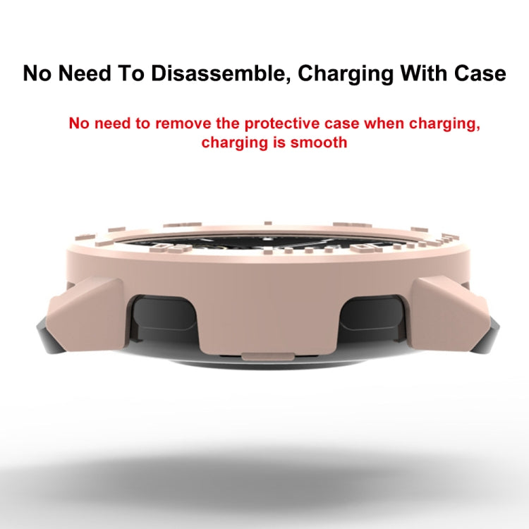 For Xiaomi Watch S3 Half Package Scale PC Watch Protective Case(Ivory White) - Watch Cases by PMC TechLife | Online Shopping South Africa | PMC TechLife