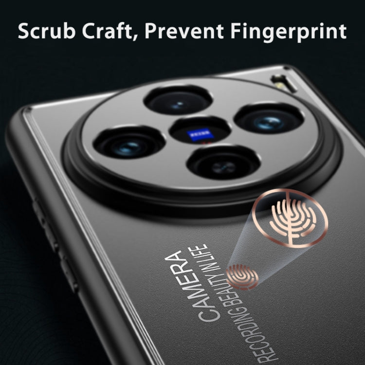 For vivo X100 Pro Frosted Metal Phone Case(Blue) - free shipping - PMC TechLife - Order now!