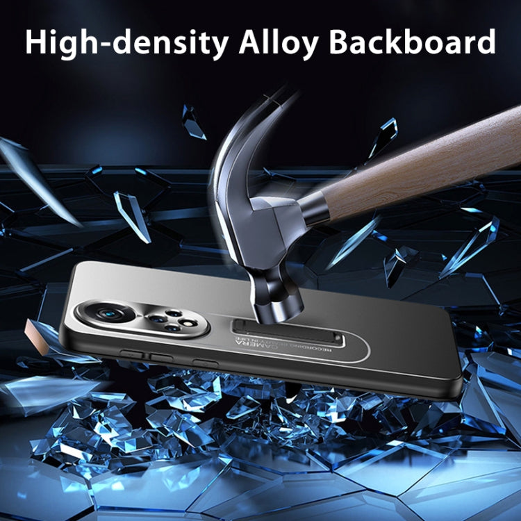 For vivo X100 Pro Frosted Metal Hybrid TPU Holder Phone Case(Black) - vivo Tempered Glass by imak | Online Shopping South Africa | PMC TechLife | Buy Now Pay Later Mobicred