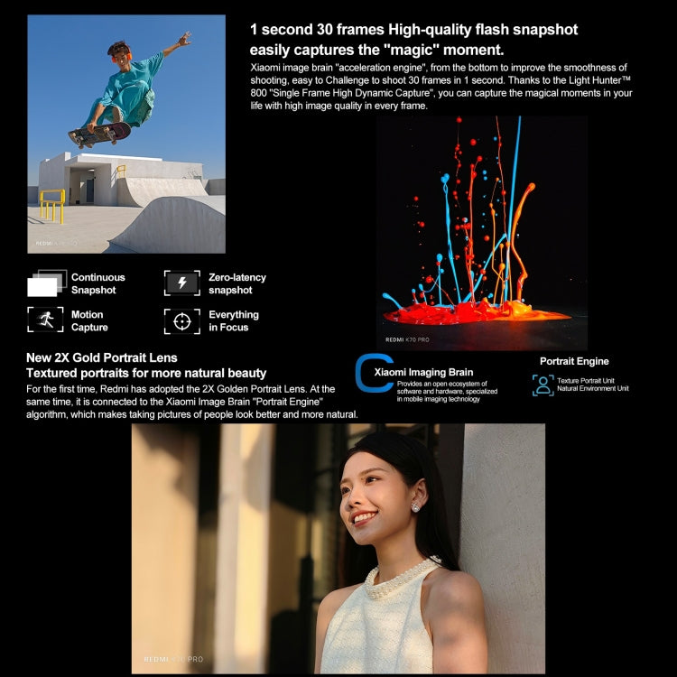 Xiaomi Redmi K70 Pro, 12GB+256GB,  6.67 inch HyperOS Qualcomm Snapdragon 8 Gen 3 Octa Core 4nm up to 3.3GHz, NFC, Network: 5G(Black) - free shipping - PMc TechLife - Order now!