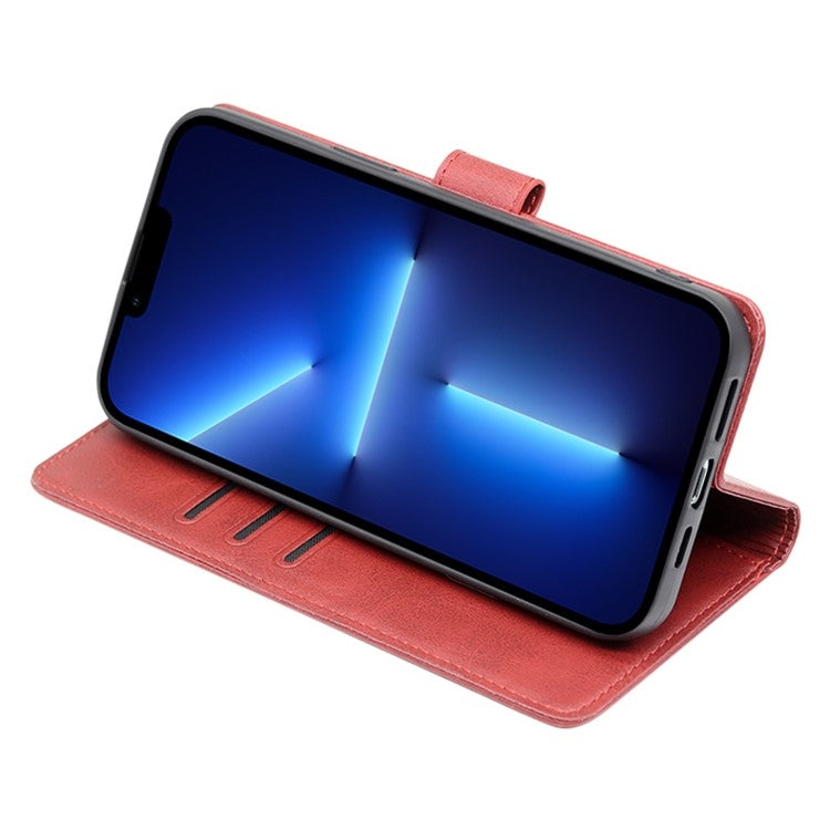 For Motorola Moto G Play 4G 2024 Calf Texture Buckle Flip Leather Phone Case(Red) - Motorola Cases by PMC Jewellery | Online Shopping South Africa | PMC Jewellery | Buy Now Pay Later Mobicred