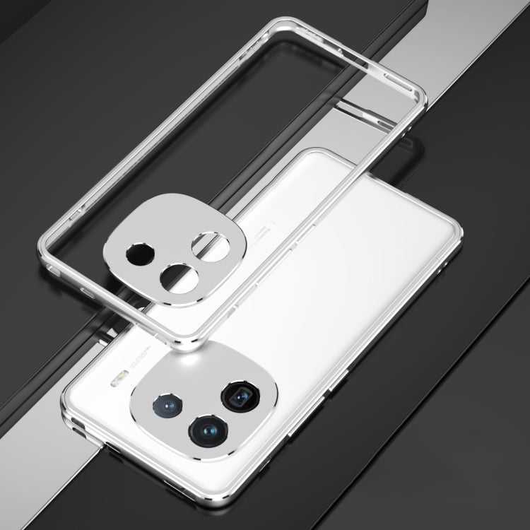 For vivo iQOO 12 Aurora Series Lens Protector + Metal Frame Phone Case(Silver) - iQOO 12 Cases by PMC TechLife | Online Shopping South Africa | PMC TechLife