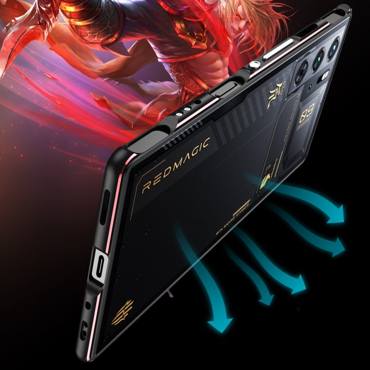 For ZTE nubia Red Magic 10 Pro / 10 Pro+ Aurora Series Metal Frame Phone Case(Black Purple) - ZTE Cases by PMC TechLife | Online Shopping South Africa | PMC TechLife | Buy Now Pay Later Mobicred