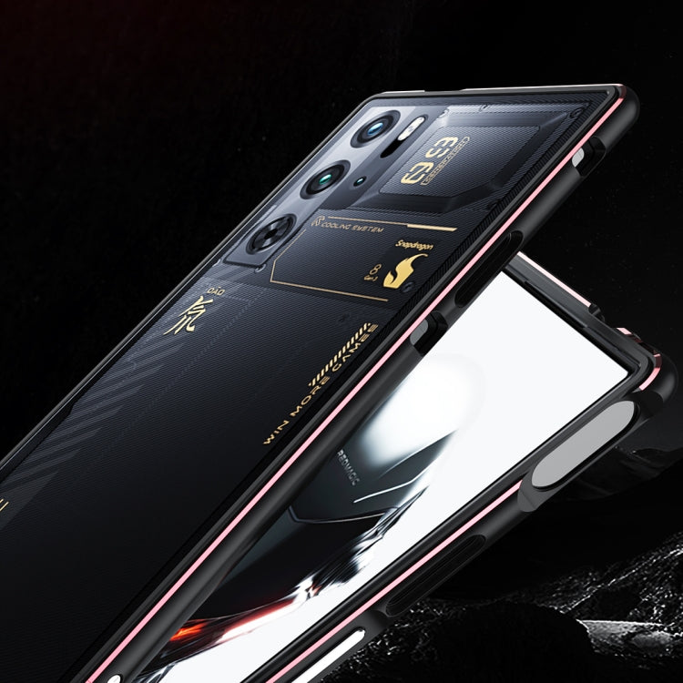 For ZTE nubia Red Magic 10 Pro / 10 Pro+ Aurora Series Metal Frame Phone Case(Black Yellow) - ZTE Cases by PMC TechLife | Online Shopping South Africa | PMC TechLife | Buy Now Pay Later Mobicred
