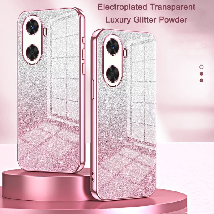 For Huawei P30 Pro Gradient Glitter Powder Electroplated Phone Case(Pink) - Huawei Cases by PMC TechLife | Online Shopping South Africa | PMC TechLife