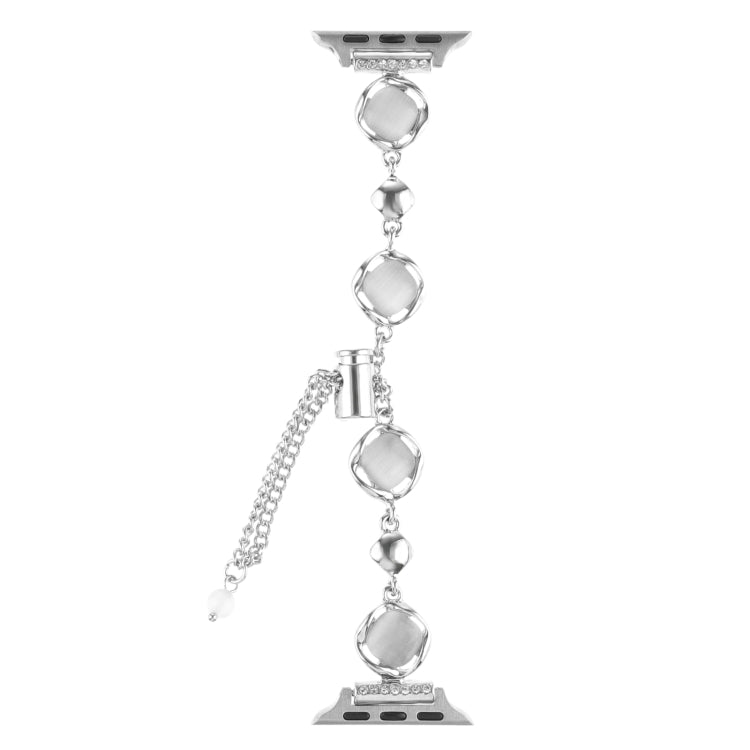 For Apple Watch SE 2022 44mm Shell Metal Chain Bracelet Watch Band(Silver) - Watch Bands by PMC TechLife | Online Shopping South Africa | PMC TechLife | Buy Now Pay Later Mobicred