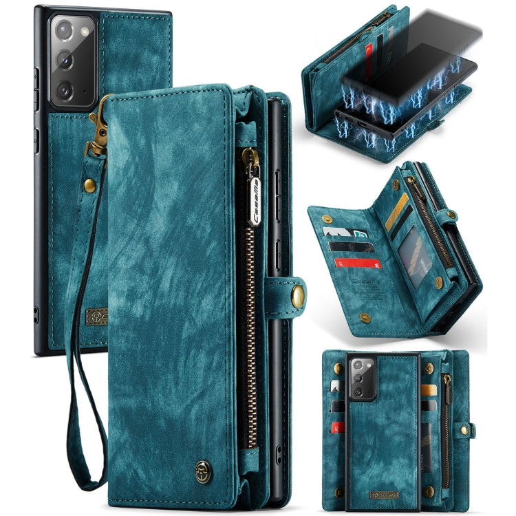 For Samsung Galaxy Note20 CaseMe-008 Detachable Multifunctional Horizontal Flip Leather Case with Card Slot & Holder & Zipper Wallet & Photo Frame(Blue) - free shipping - PMC Jewellery - Order now!