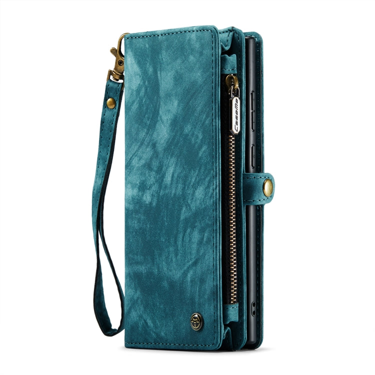 For Samsung Galaxy Note20 CaseMe-008 Detachable Multifunctional Horizontal Flip Leather Case with Card Slot & Holder & Zipper Wallet & Photo Frame(Blue) - free shipping - PMC Jewellery - Order now!