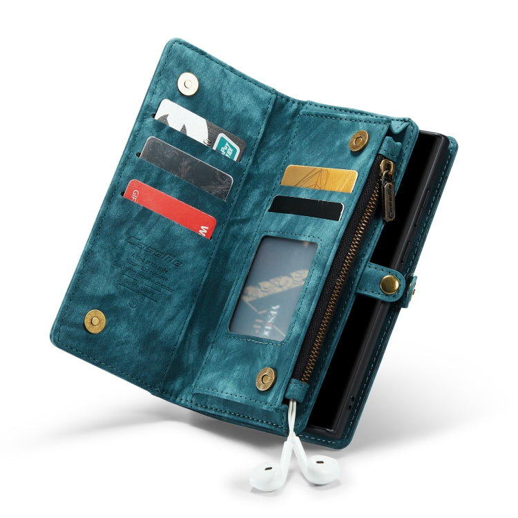 For Samsung Galaxy Note20 CaseMe-008 Detachable Multifunctional Horizontal Flip Leather Case with Card Slot & Holder & Zipper Wallet & Photo Frame(Blue) - free shipping - PMC Jewellery - Order now!