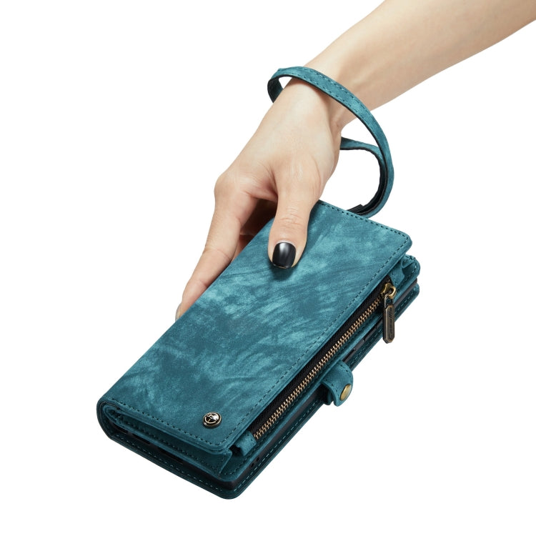 For Samsung Galaxy Note20 CaseMe-008 Detachable Multifunctional Horizontal Flip Leather Case with Card Slot & Holder & Zipper Wallet & Photo Frame(Blue) - free shipping - PMC Jewellery - Order now!