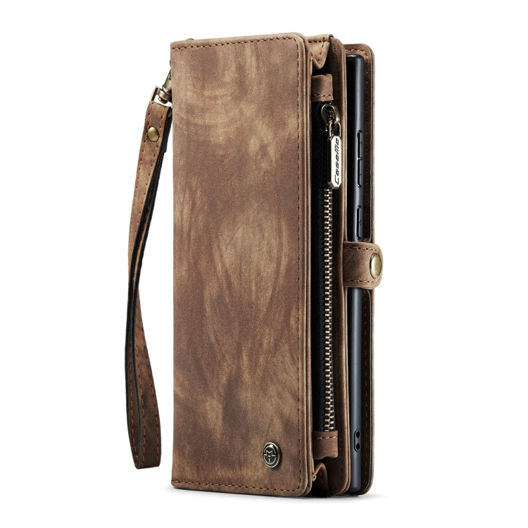 For Samsung Galaxy Note20 CaseMe-008 Detachable Multifunctional Horizontal Flip Leather Case with Card Slot & Holder & Zipper Wallet & Photo Frame(Brown) - free shipping - PMC Jewellery - Order now!