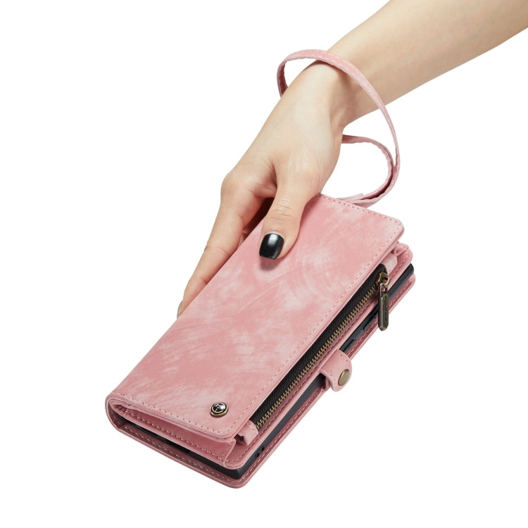 For Samsung Galaxy Note20 CaseMe-008 Detachable Multifunctional Horizontal Flip Leather Case with Card Slot & Holder & Zipper Wallet & Photo Frame (Pink) - free shipping - PMC Jewellery - Order now!