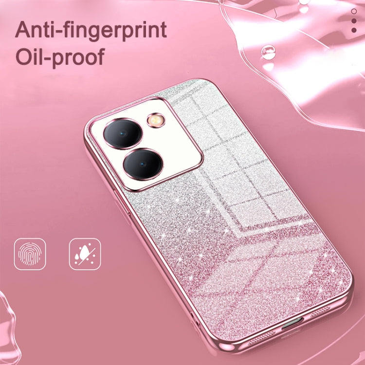 For vivo iQOO 12 Pro Gradient Glitter Powder Electroplated Phone Case(Gold) - iQOO 12 Pro Cases by PMC TechLife | Online Shopping South Africa | PMC TechLife | Buy Now Pay Later Mobicred