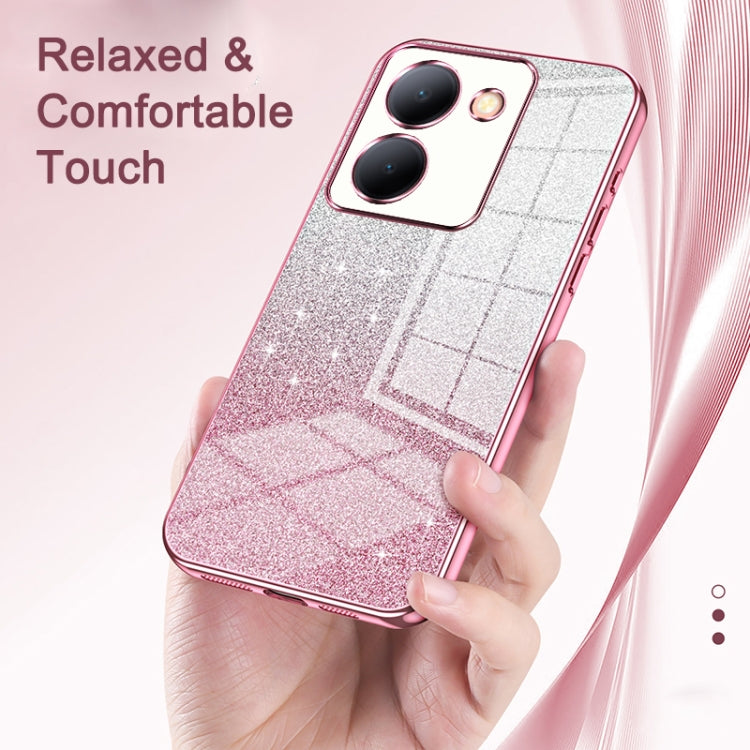 For vivo iQOO Z9x Gradient Glitter Powder Electroplated Phone Case(Purple) - vivo Cases by PMC TechLife | Online Shopping South Africa | PMC TechLife | Buy Now Pay Later Mobicred