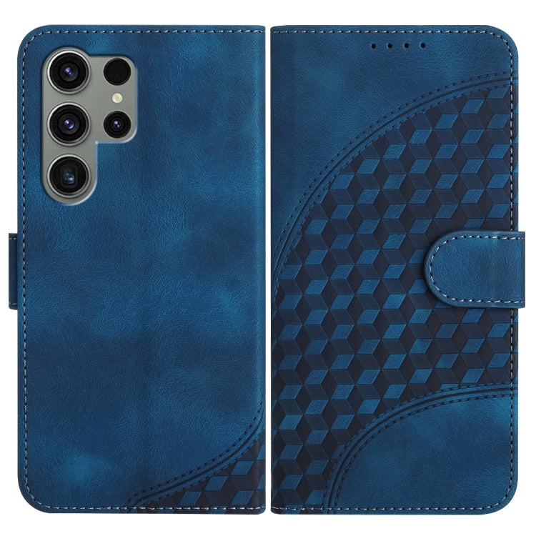 For Samsung Galaxy S24 Ultra 5G YX0060 Elephant Head Embossed Phone Leather Case with Lanyard(Royal Blue) - Galaxy S24 Ultra 5G Cases by PMC TechLife | Online Shopping South Africa | PMC TechLife