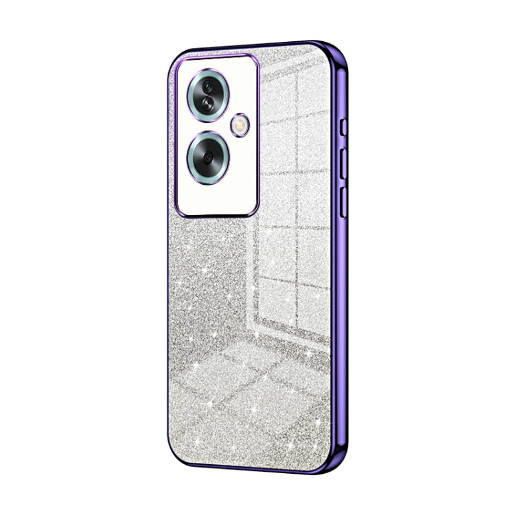 For OPPO A79 5G / A2 Gradient Glitter Powder Electroplated Phone Case(Purple) - OPPO Cases by PMC TechLife | Online Shopping South Africa | PMC TechLife | Buy Now Pay Later Mobicred