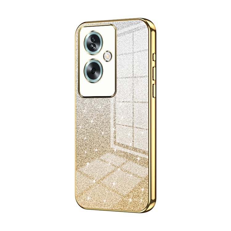 For OPPO A79 5G / A2 Gradient Glitter Powder Electroplated Phone Case(Gold) - OPPO Cases by PMC TechLife | Online Shopping South Africa | PMC TechLife | Buy Now Pay Later Mobicred