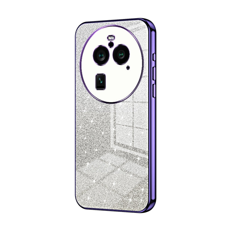 For OPPO Find X6 Pro Gradient Glitter Powder Electroplated Phone Case(Purple) - OPPO Cases by PMC TechLife | Online Shopping South Africa | PMC TechLife | Buy Now Pay Later Mobicred