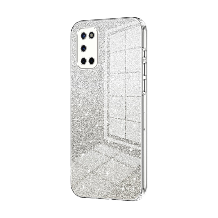 For OPPO A52 / A72 / A92 Gradient Glitter Powder Electroplated Phone Case(Transparent) - free shipping - PMC TechLife - Order now!