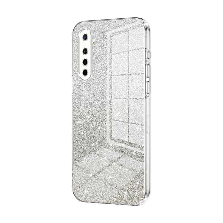 For OPPO K5 / Realme XT/XT 730G Gradient Glitter Powder Electroplated Phone Case(Transparent) - OPPO Cases by PMC TechLife | Online Shopping South Africa | PMC TechLife | Buy Now Pay Later Mobicred
