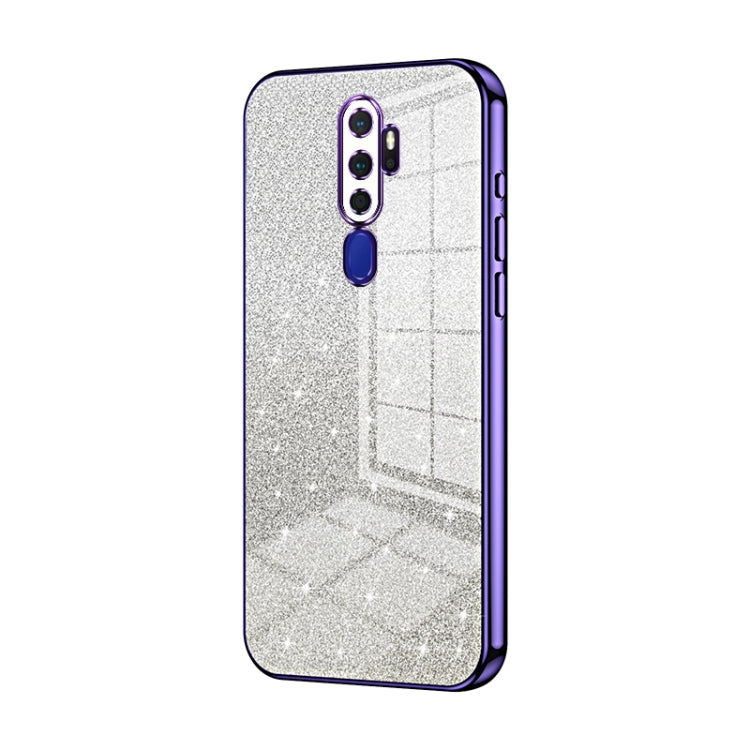 For OPPO A11x / A9 2020 Gradient Glitter Powder Electroplated Phone Case(Purple) - OPPO Cases by PMC TechLife | Online Shopping South Africa | PMC TechLife | Buy Now Pay Later Mobicred