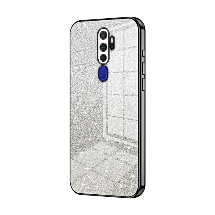 For OPPO A11x / A9 2020 Gradient Glitter Powder Electroplated Phone Case(Black) - free shipping - PMC TechLife - Order now!
