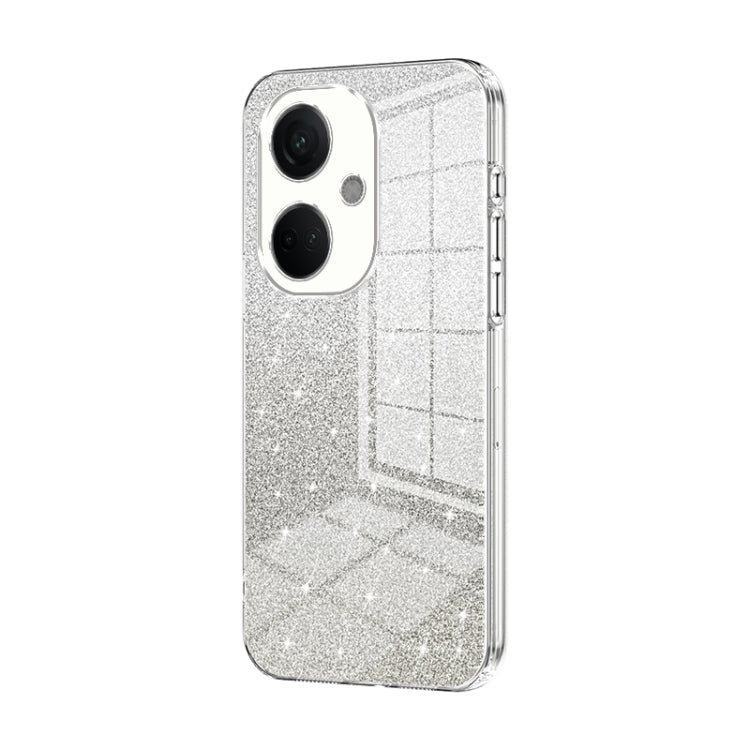 For OPPO K11 Gradient Glitter Powder Electroplated Phone Case(Transparent) - OPPO Cases by PMC TechLife | Online Shopping South Africa | PMC TechLife | Buy Now Pay Later Mobicred