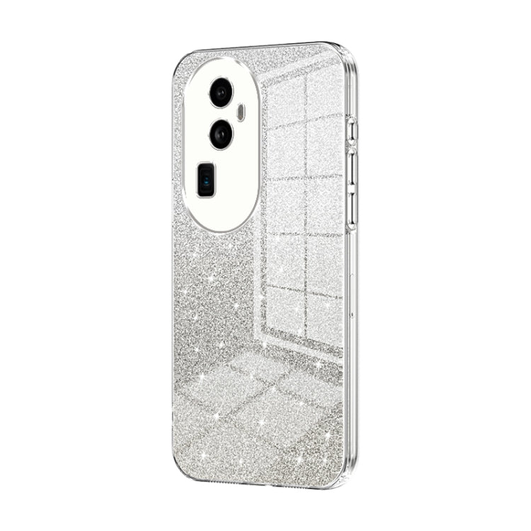 For OPPO Reno10 Pro+ Gradient Glitter Powder Electroplated Phone Case(Transparent) - free shipping - PMC TechLife - Order now!