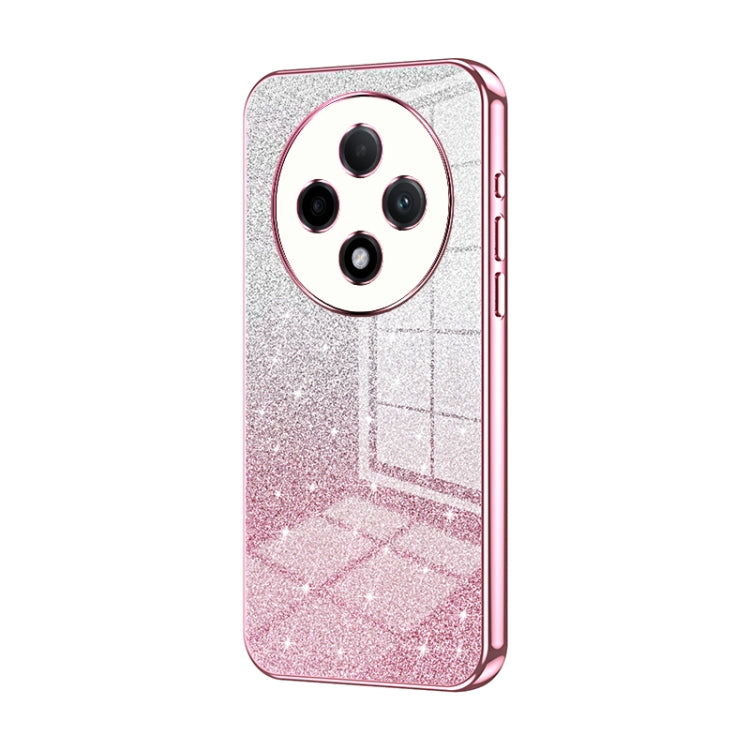 For OPPO A3 Pro Gradient Glitter Powder Electroplated Phone Case(Pink) - OPPO Cases by PMC TechLife | Online Shopping South Africa | PMC TechLife | Buy Now Pay Later Mobicred