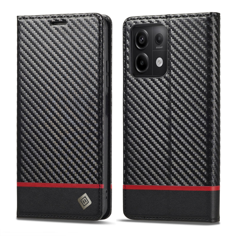 For Xiaomi Redmi Note 13 Pro 4G LC.IMEEKE Carbon Fiber Texture Flip Leather Phone Case(Horizontal Black) - Xiaomi Cases by LC.IMEEKE | Online Shopping South Africa | PMC TechLife | Buy Now Pay Later Mobicred