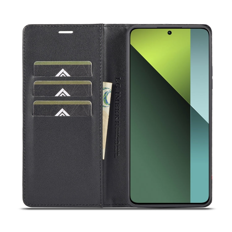 For Xiaomi Redmi Note 13 Pro 4G LC.IMEEKE Carbon Fiber Texture Flip Leather Phone Case(Horizontal Black) - Xiaomi Cases by LC.IMEEKE | Online Shopping South Africa | PMC TechLife | Buy Now Pay Later Mobicred
