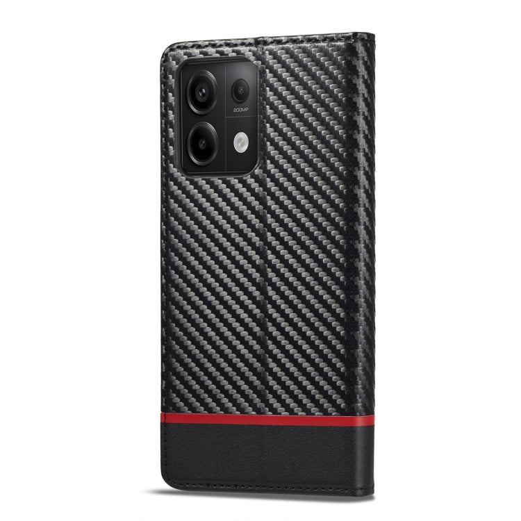 For Xiaomi Redmi 13C / Poco C65 LC.IMEEKE Carbon Fiber Texture Flip Leather Phone Case(Horizontal Black) - free shipping - PMC TechLife - Order now!