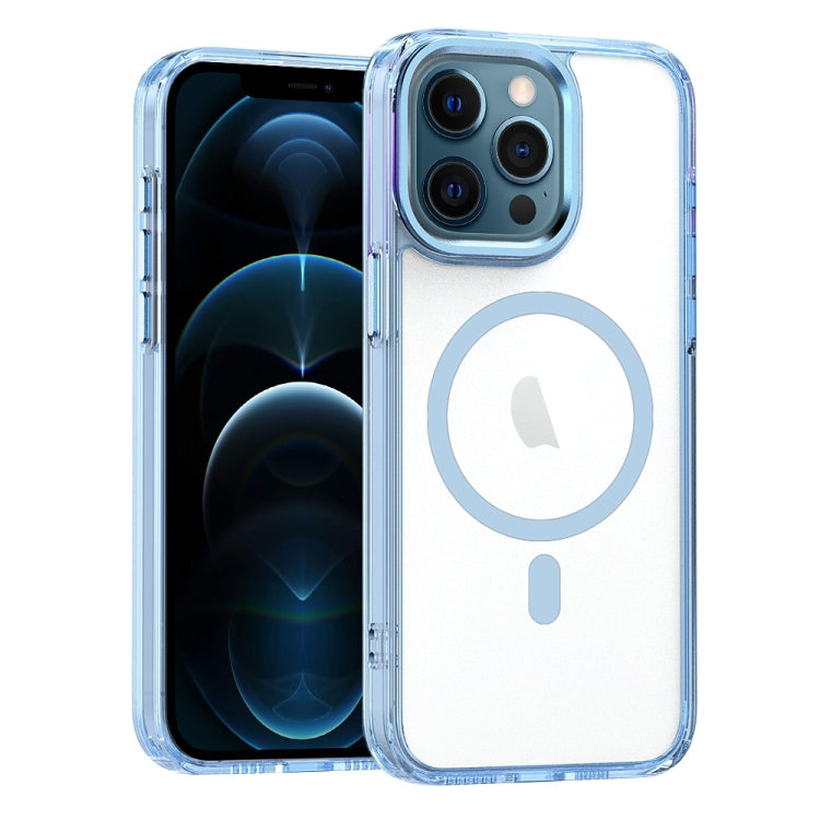 For iPhone 12 Pro Max MagSafe Magnetic Clear Phone Case(Sierra Blue) - iPhone 12 Pro Max Cases by PMC TechLife | Online Shopping South Africa | PMC TechLife