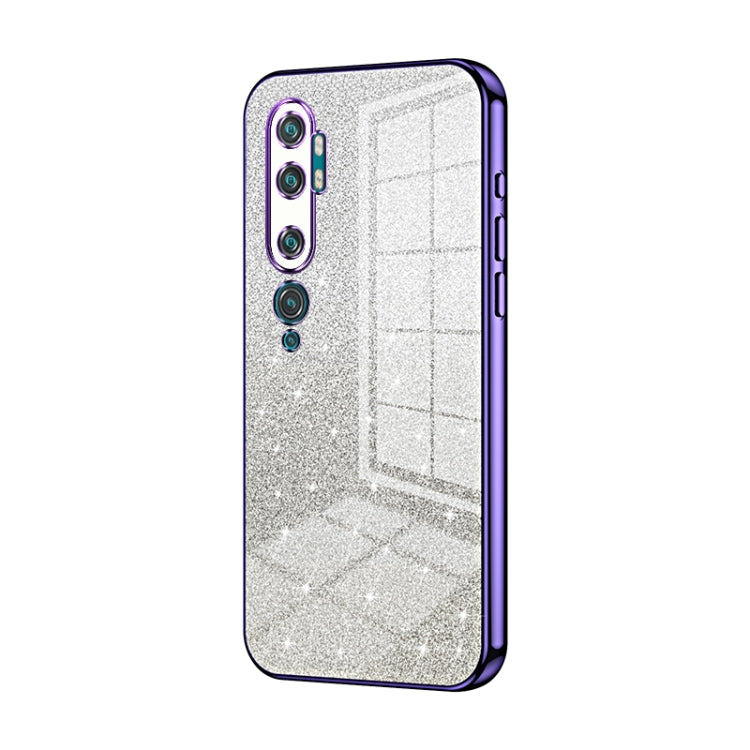 For Xiaomi Mi CC9 Pro / Mi Note 10 Gradient Glitter Powder Electroplated Phone Case(Purple) - free shipping - PMC TechLife - Order now!