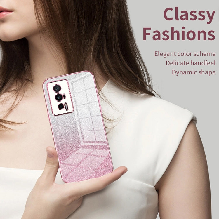 For Xiaomi 14 Gradient Glitter Powder Electroplated Phone Case(Pink) - 14 Cases by PMC TechLife | Online Shopping South Africa | PMC TechLife | Buy Now Pay Later Mobicred
