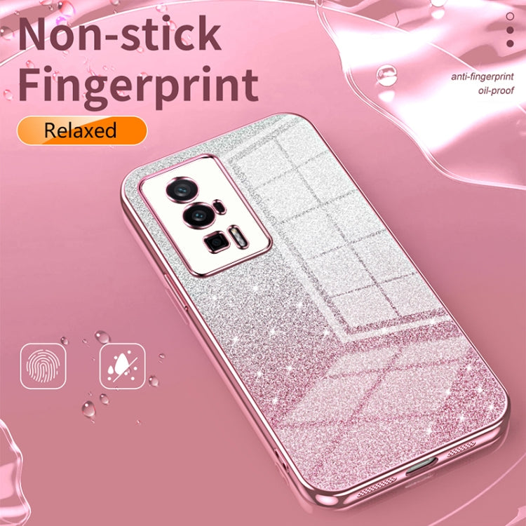 For Xiaomi 13 Gradient Glitter Powder Electroplated Phone Case(Black) - 13 Cases by PMC TechLife | Online Shopping South Africa | PMC TechLife | Buy Now Pay Later Mobicred