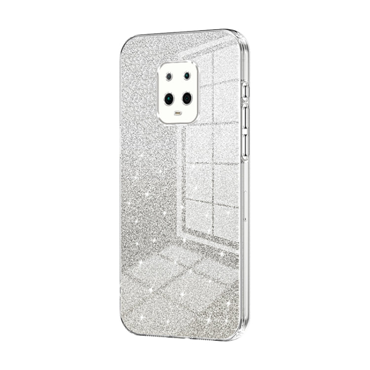 For Xiaomi Redmi 10X Pro 5G Gradient Glitter Powder Electroplated Phone Case(Transparent) - Xiaomi Cases by PMC TechLife | Online Shopping South Africa | PMC TechLife | Buy Now Pay Later Mobicred